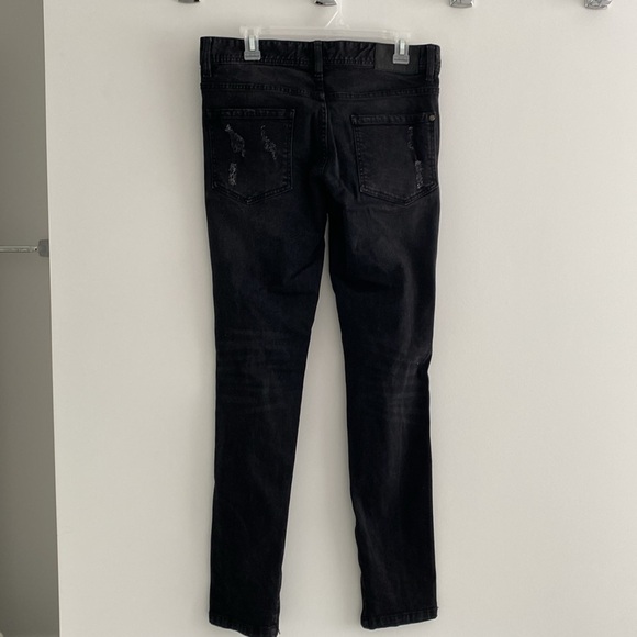 Hyper Denim Men’s black distressed jeans - size 32 - Picture 5 of 9